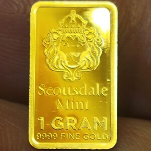 1 Gram Gold Bar by Scottsdale Mint .9999 Gold Bullion "Prepper Gold"